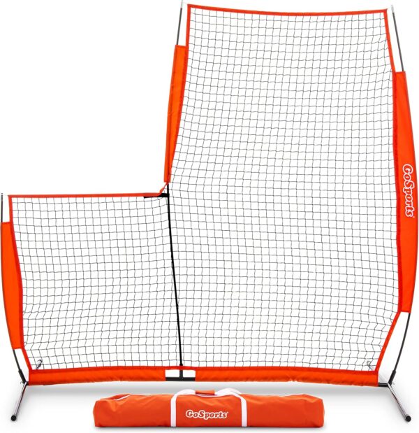 GoSports Baseball & Softball Pitching Screen - Pitcher Protection Net - L Screen or I Screen