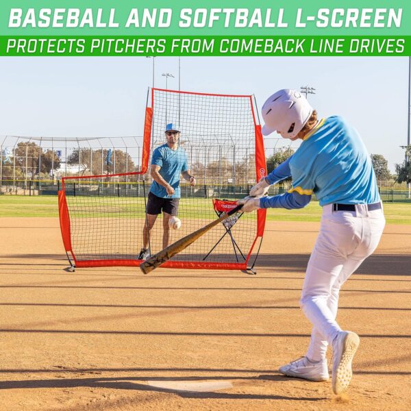 GoSports Baseball & Softball Pitching Screen - Pitcher Protection Net - L Screen or I Screen - Image 3