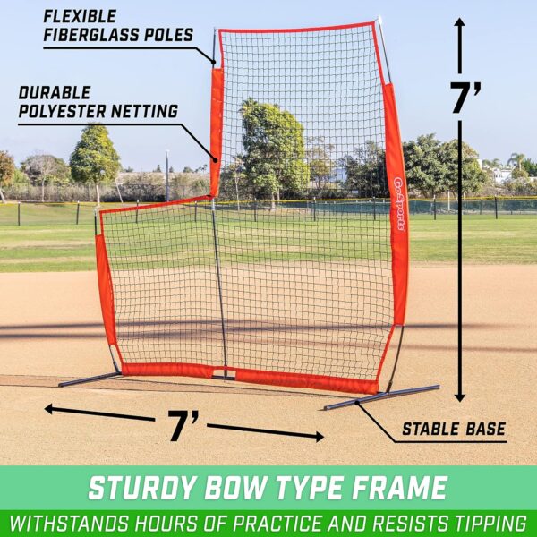 GoSports Baseball & Softball Pitching Screen - Pitcher Protection Net - L Screen or I Screen - Image 2